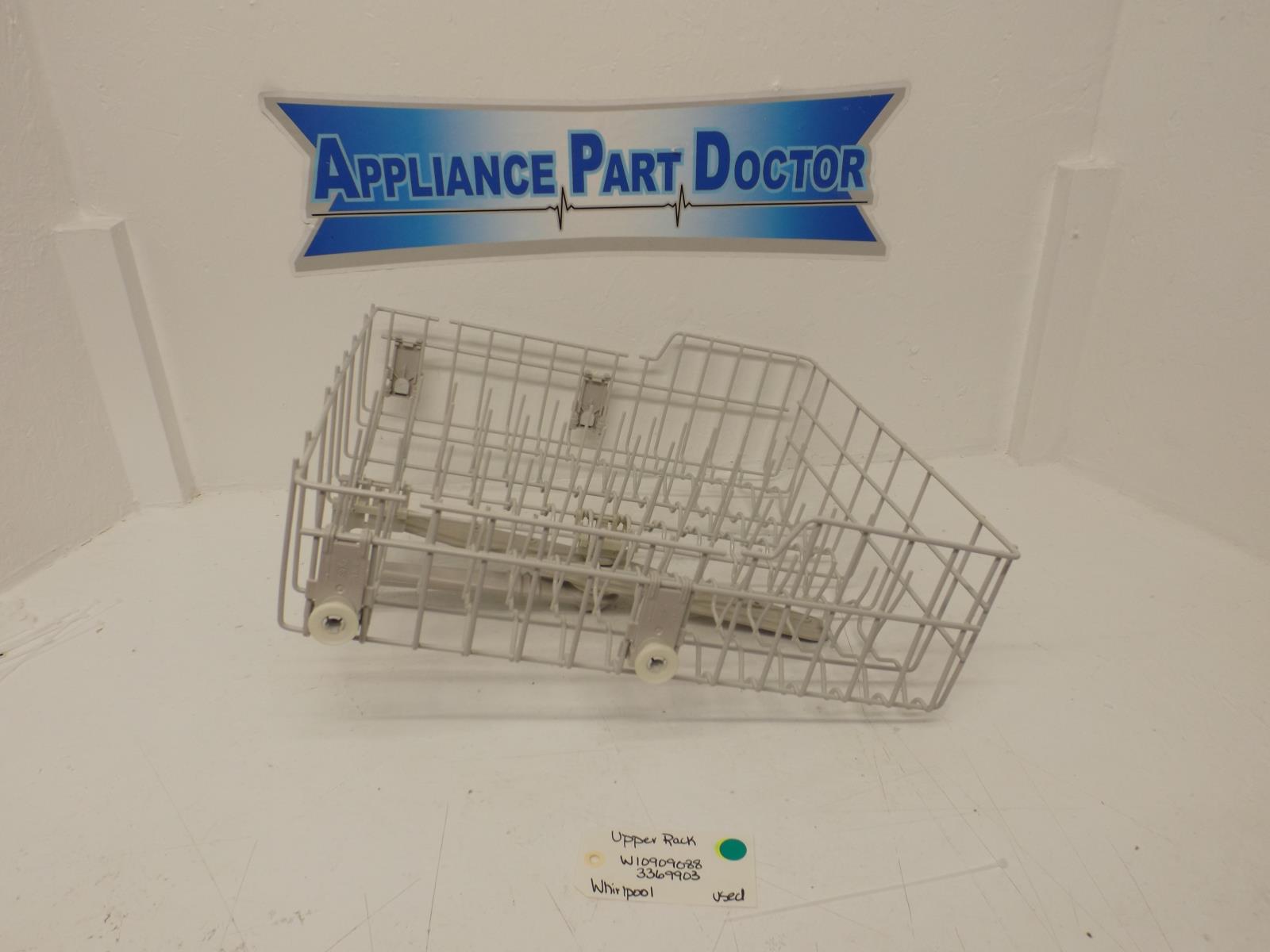 Whirlpool Dishwasher W10909088 3369903 Upper Rack Used Whirlpool Dishwasher W10909088 3369903 Upper Rack Used